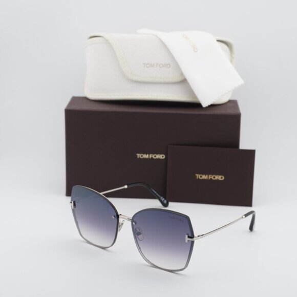 Tom Ford Nickie-02 FT1107 16C Butterfly Sunglasses - Palladium/Smoke Mirror main image 9